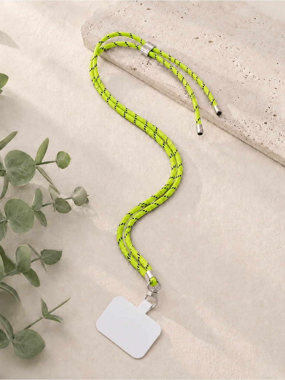 Neon Green Crossbody Cell Phone Lanyard Adjustable Rope Strap ID Badge Holder